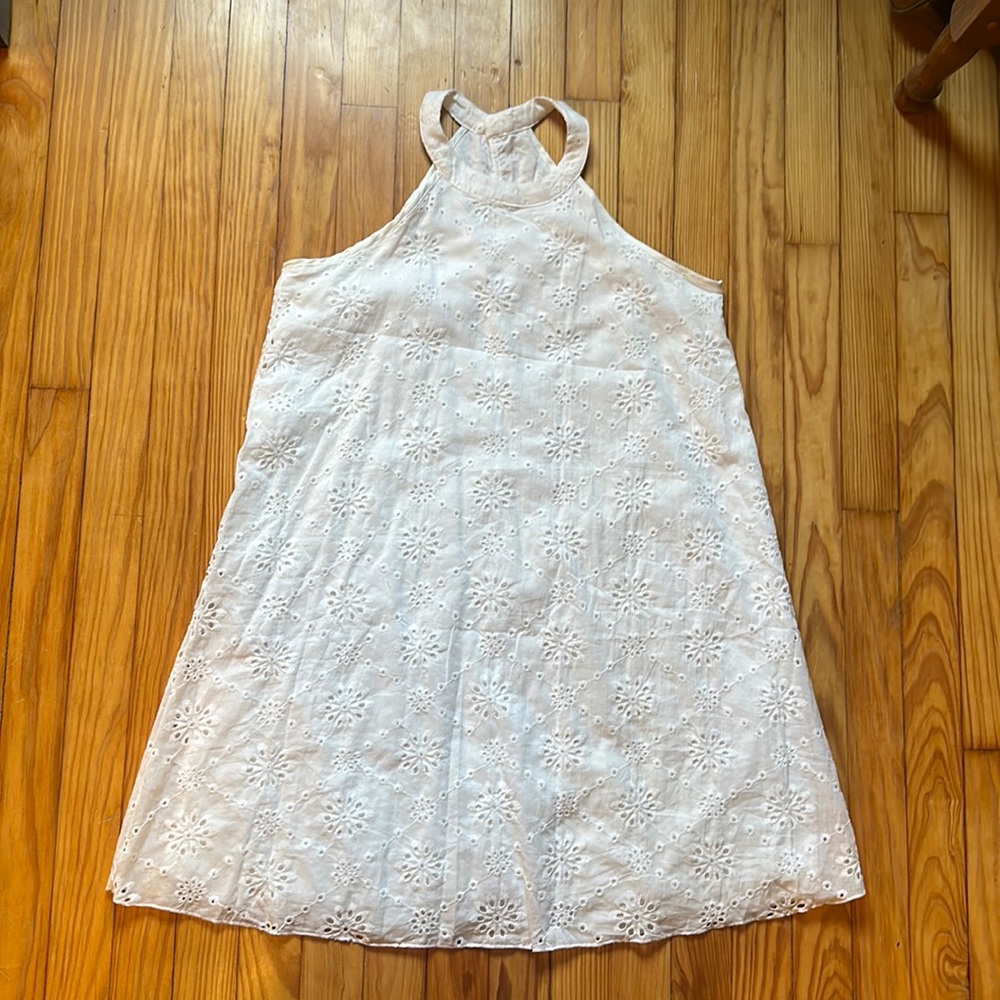 White halter dress
